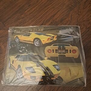 Ford GT Yellow Sports Car Sign